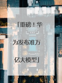 重磅！华为发布准万亿大模型