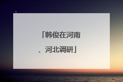 韩俊在河南、河北调研