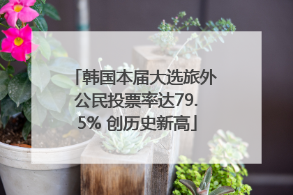 韩国本届大选旅外公民投票率达79.5% 创历史新高