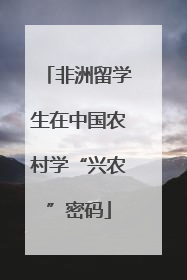 非洲留学生在中国农村学“兴农”密码