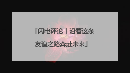 闪电评论丨沿着这条友谊之路奔赴未来