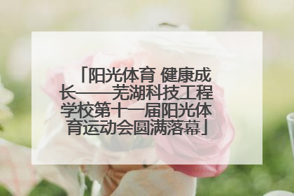 阳光体育 健康成长——芜湖科技工程学校第十一届阳光体育运动会圆满落幕