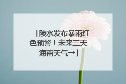 陵水发布暴雨红色预警！未来三天海南天气→
