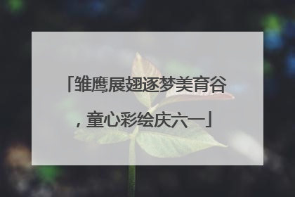 雏鹰展翅逐梦美育谷，童心彩绘庆六一