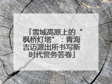 雪域高原上的“枫桥灯塔”：青海吉迈派出所书写新时代警务答卷