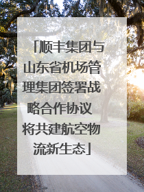 顺丰集团与山东省机场管理集团签署战略合作协议 将共建航空物流新生态