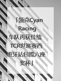 领克Cyan Racing车队再获佳绩 TCR世巡赛西班牙站包揽六座奖杯