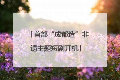 首部“成都造”非遗主题短剧开机