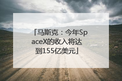 马斯克：今年SpaceX的收入将达到155亿美元