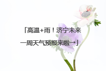 高温+雨！济宁未来一周天气预报来啦→