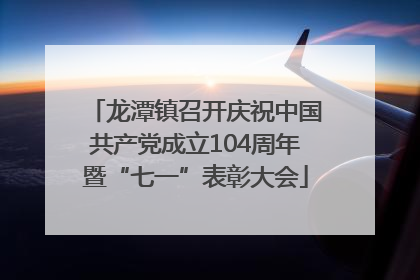 龙潭镇召开庆祝中国共产党成立104周年暨“七一”表彰大会