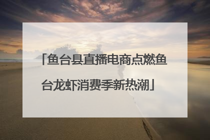 鱼台县直播电商点燃鱼台龙虾消费季新热潮