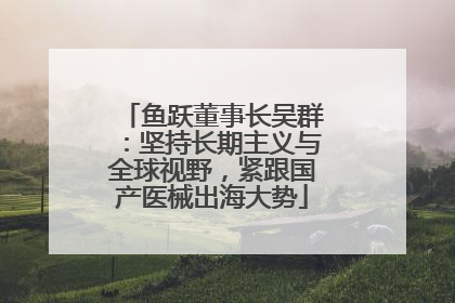 鱼跃董事长吴群：坚持长期主义与全球视野，紧跟国产医械出海大势