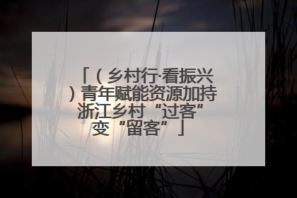 （乡村行·看振兴）青年赋能资源加持 浙江乡村“过客”变“留客”
