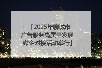 2025年聊城市广告服务高质量发展媒企对接活动举行