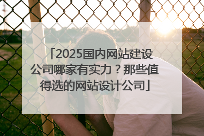 2025国内网站建设公司哪家有实力？那些值得选的网站设计公司