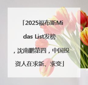2025福布斯Midas List发榜，沈南鹏第四，中国投资人在求新、求变