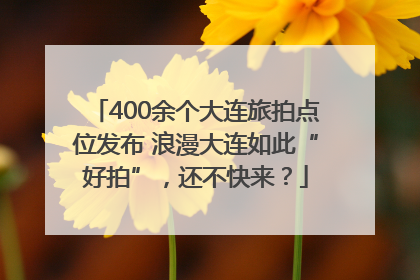 400余个大连旅拍点位发布 浪漫大连如此“好拍”，还不快来？