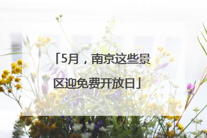 5月，南京这些景区迎免费开放日