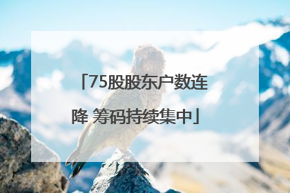 75股股东户数连降 筹码持续集中