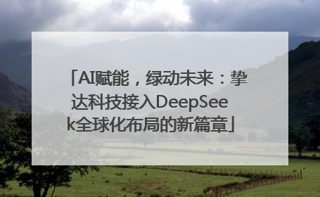 AI赋能，绿动未来：挚达科技接入DeepSeek全球化布局的新篇章